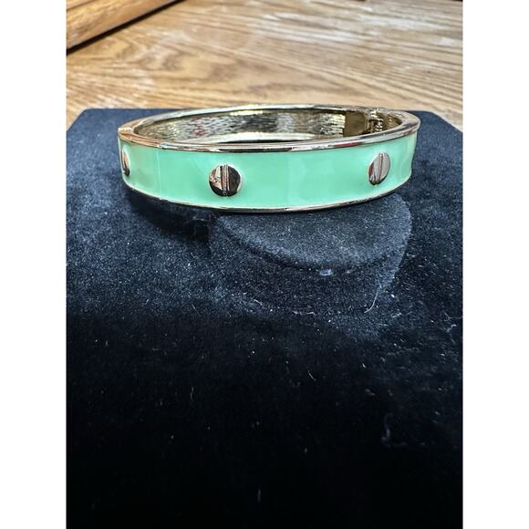 Sequin Nordstrom Multicolor Gold Tone Statement Enamel Bangle Bracelet # 159 - Picture 2 of 3